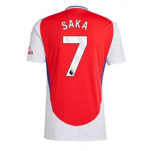 Fotbalové Dres Arsenal Bukayo Saka #7 Domácí 2024-25 Krátký Rukáv